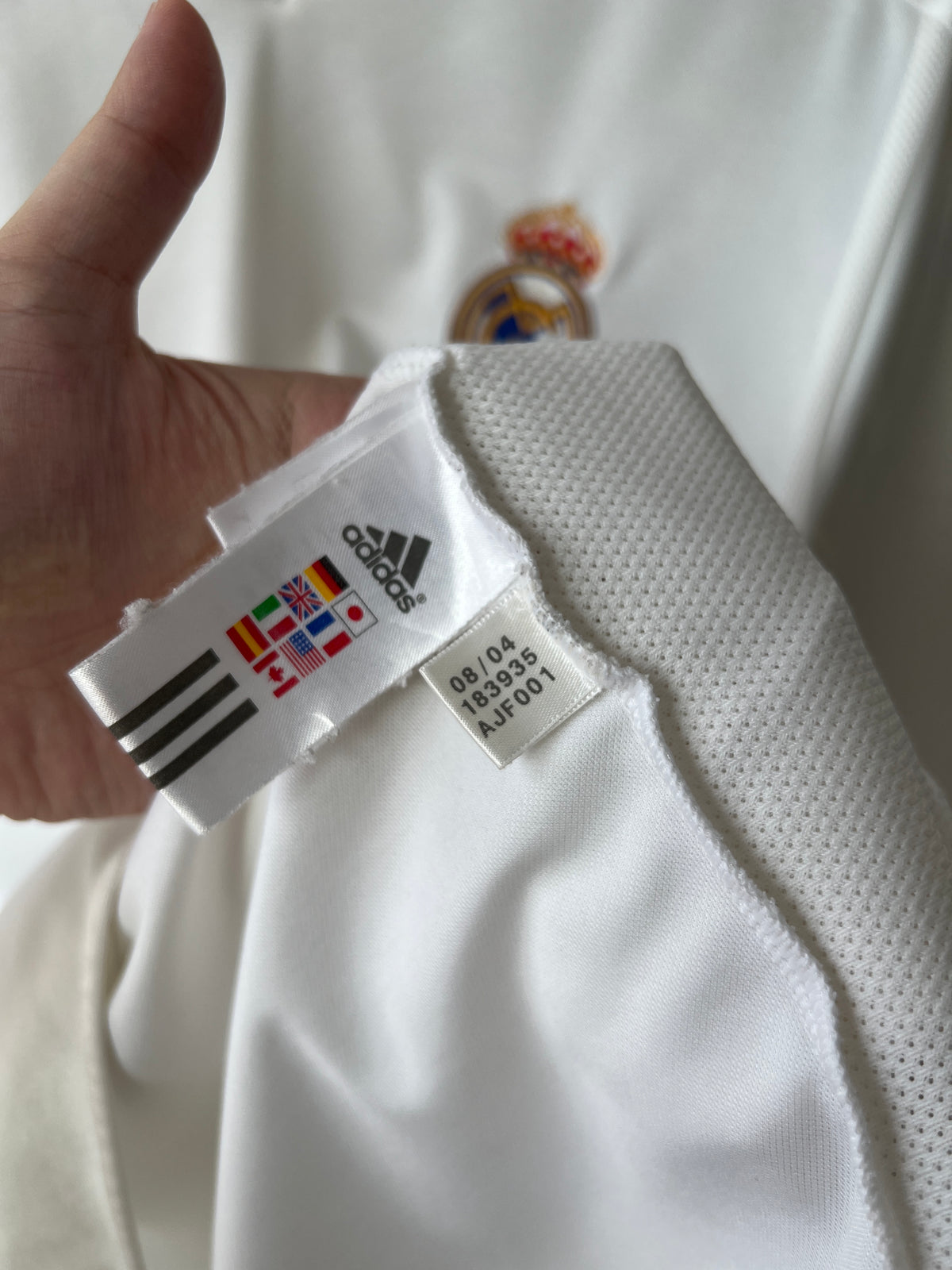 (L) Real Madrid 2004-05 Home Long Sleeve Shirt Beckham #23