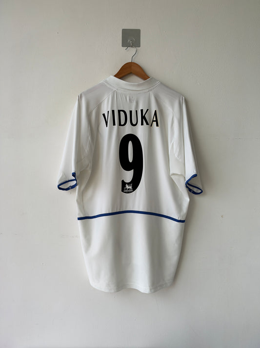 (XL) Leeds United 2002-03 Home Shirt Viduka #9