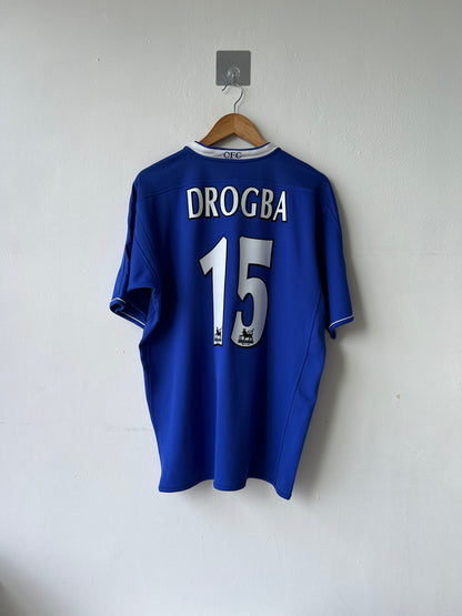 (L) Chelsea 2003-05 Home Shirt Drogba #15 (Reversible)