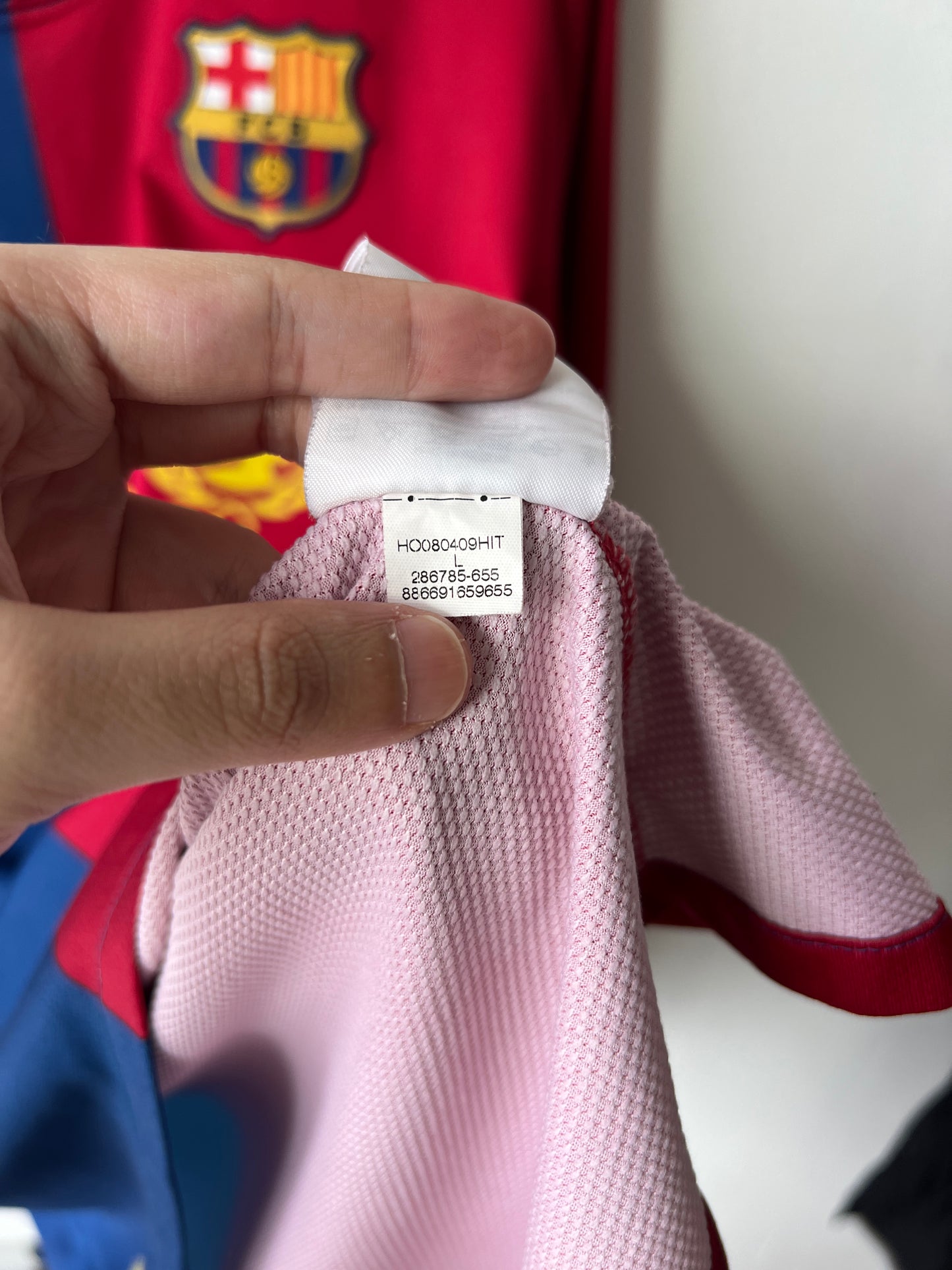 (L) Barcelona 2008-09 Home Long Sleeve Shirt Messi #10