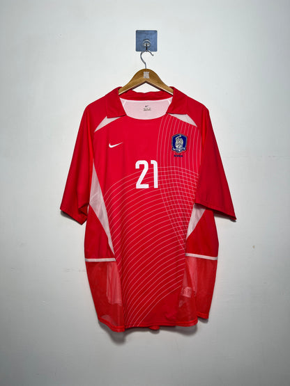 (XL) South Korea 2002-04 Home Player Version Shirt J. S Park #21