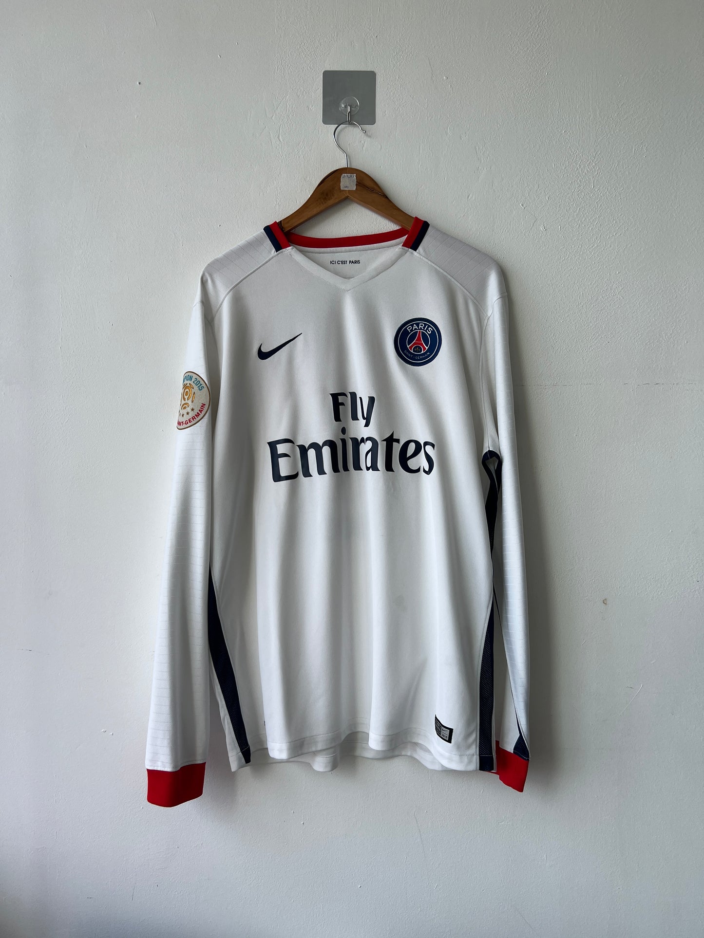 (XL) PSG 2015-16 Away Long Sleeve Player Version Shirt Verratti #6