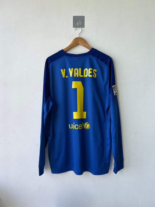 (XL) Barcelona 2013-14 GK Shirt V. Valdes #1