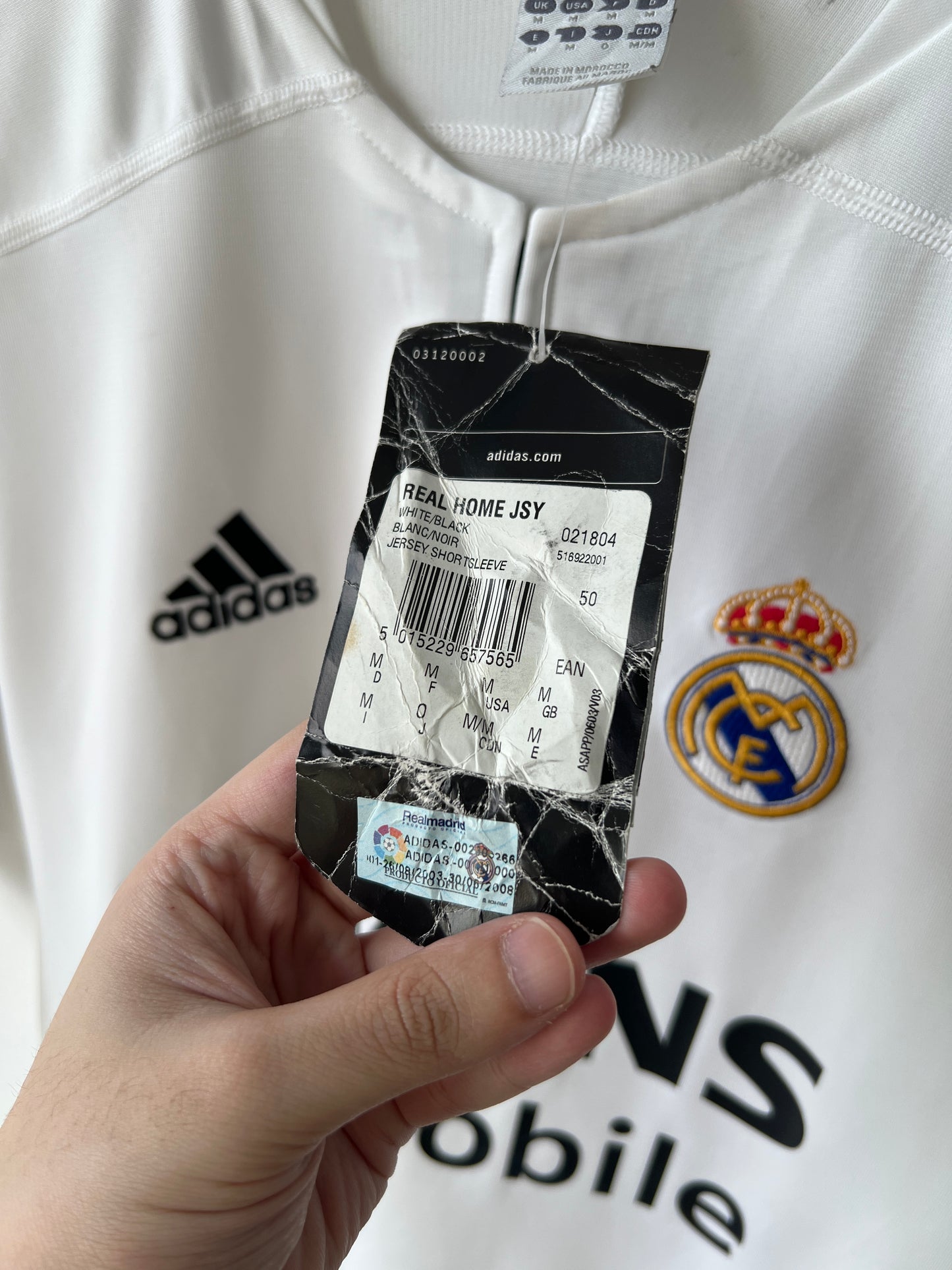 (M fits L) Real Madrid 2003-04 Home Shirt Raul #7 (NEW)