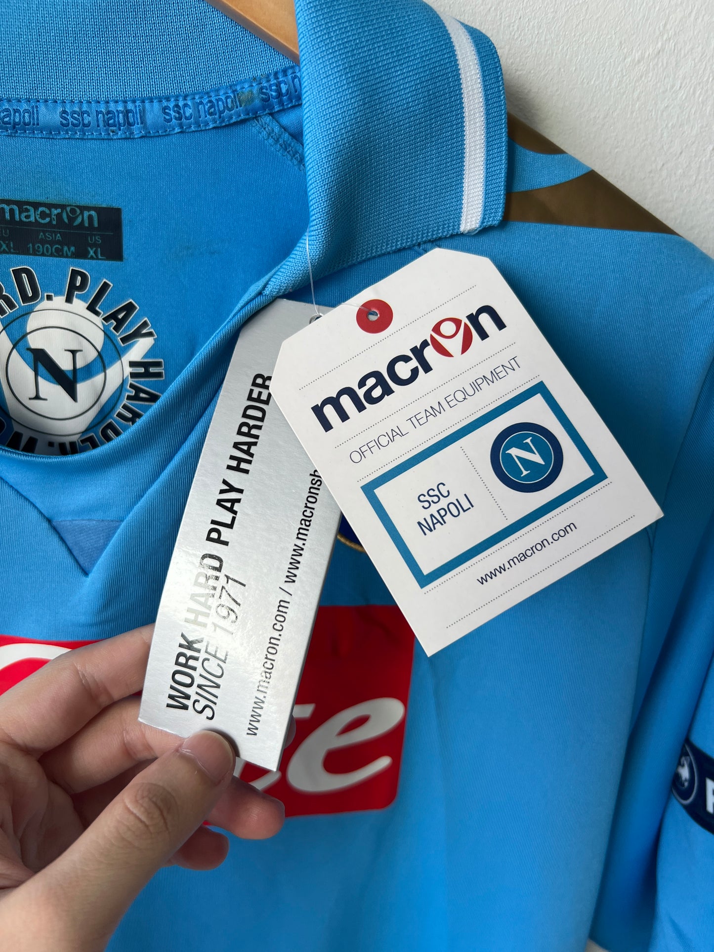 (XL fits M) Napoli 2011-12 CL Home Shirt Cavani #7 (NEW)