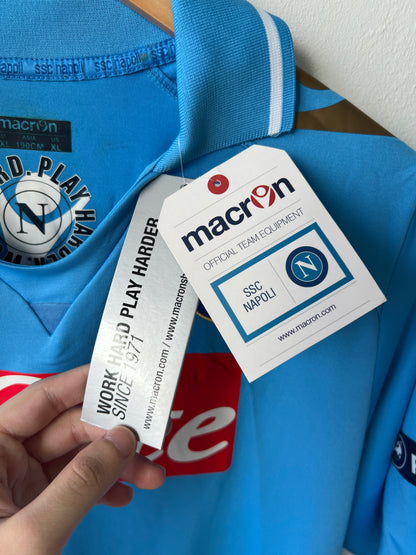 (XL fits M) Napoli 2011-12 CL Home Shirt Cavani #7 (NEW)