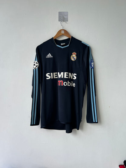(S fits M) Real Madrid 2003-04 Away Long Sleeve Shirt Beckham #23