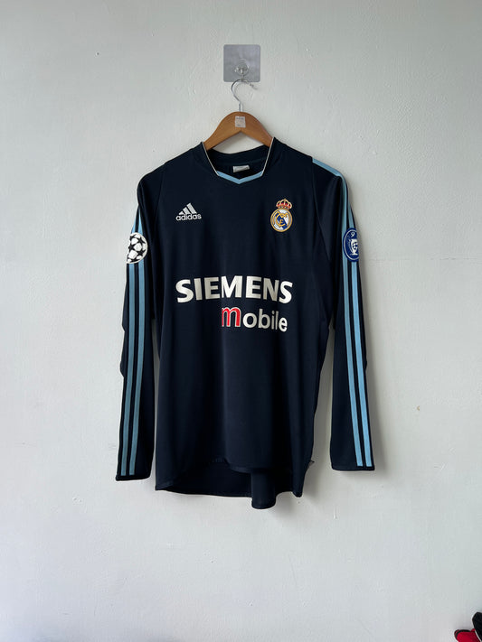 (S fits M) Real Madrid 2003-04 Away Long Sleeve Shirt Beckham #23