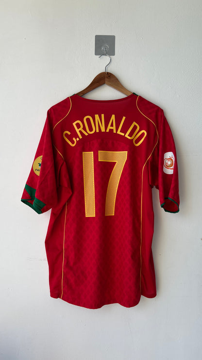 Portugal 2004-06 Home Shirt C. Ronaldo #17 (XL) (MDT)