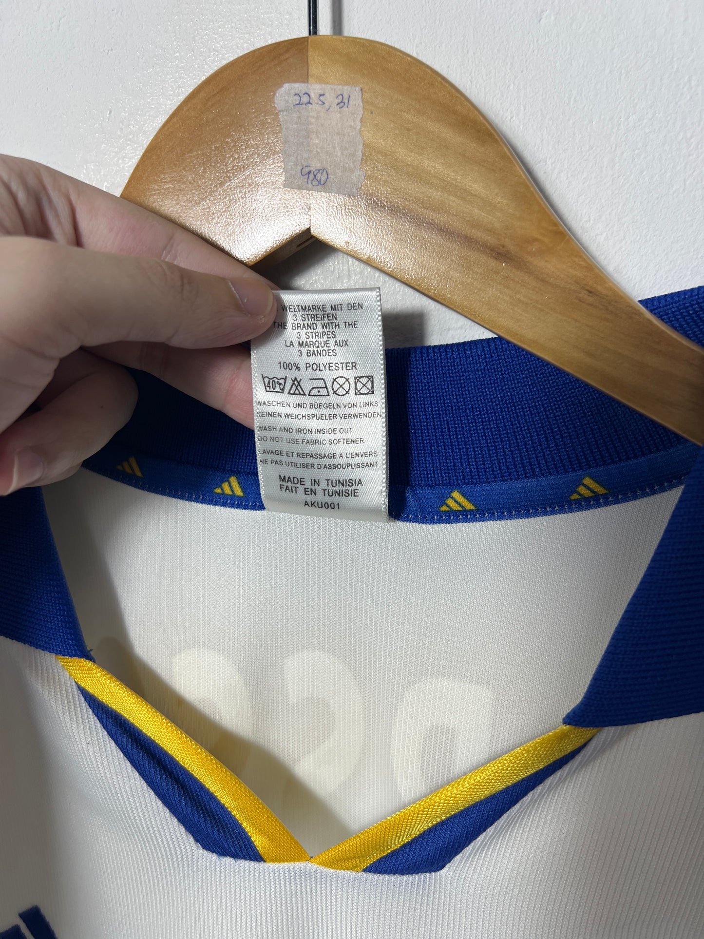 (L) Sweden 2000-02 Away Long Sleeve Player Version Larsson #20
