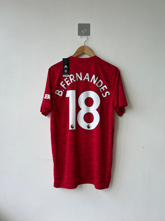 (L) Manchester United 2020-21 Home Shirt B. Fernandes #18 (NEW)