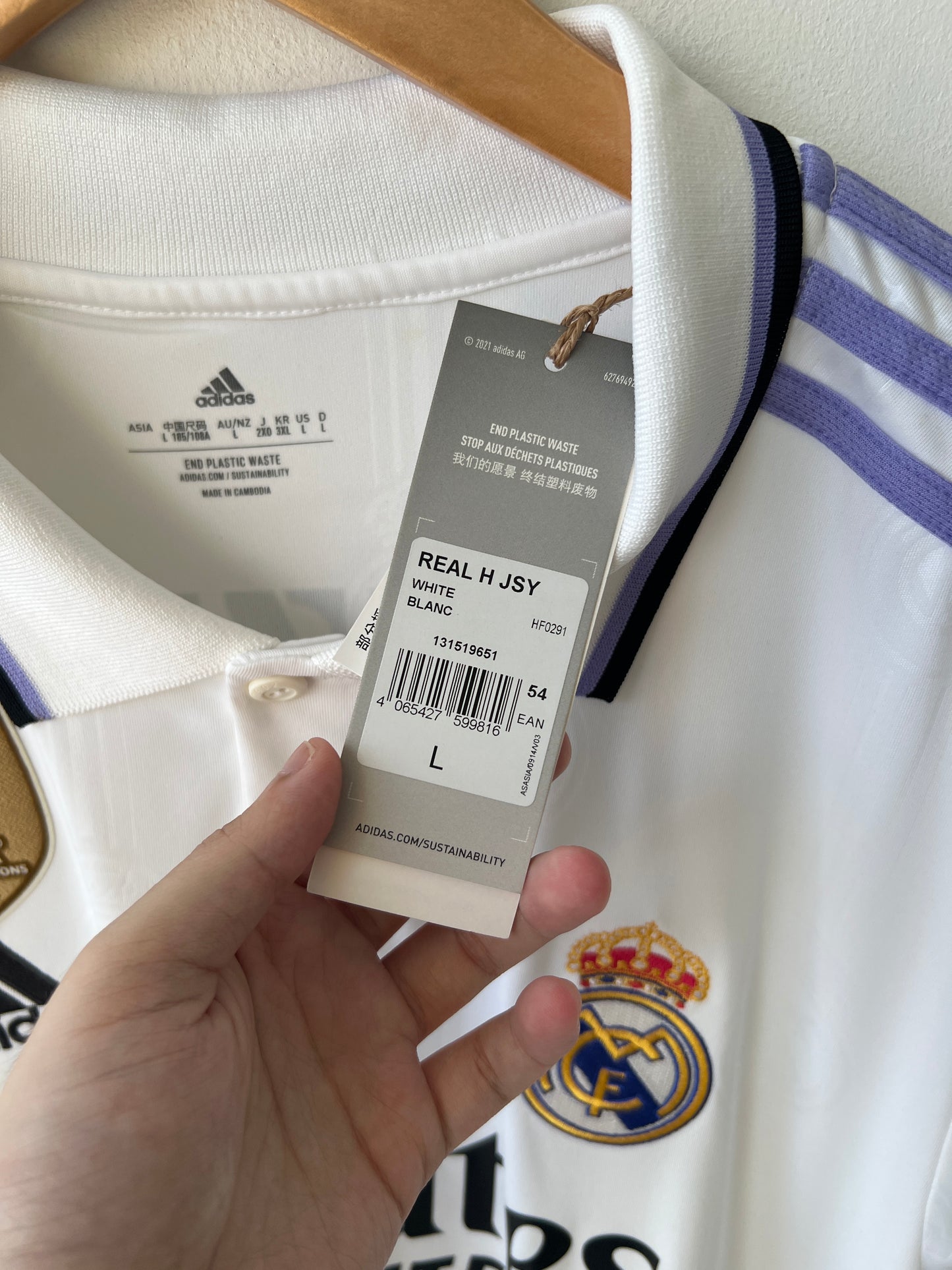 (L) Real Madrid 2022-23 Home Shirt Benzema #9 Ballon d'Or Tribute (NEW)