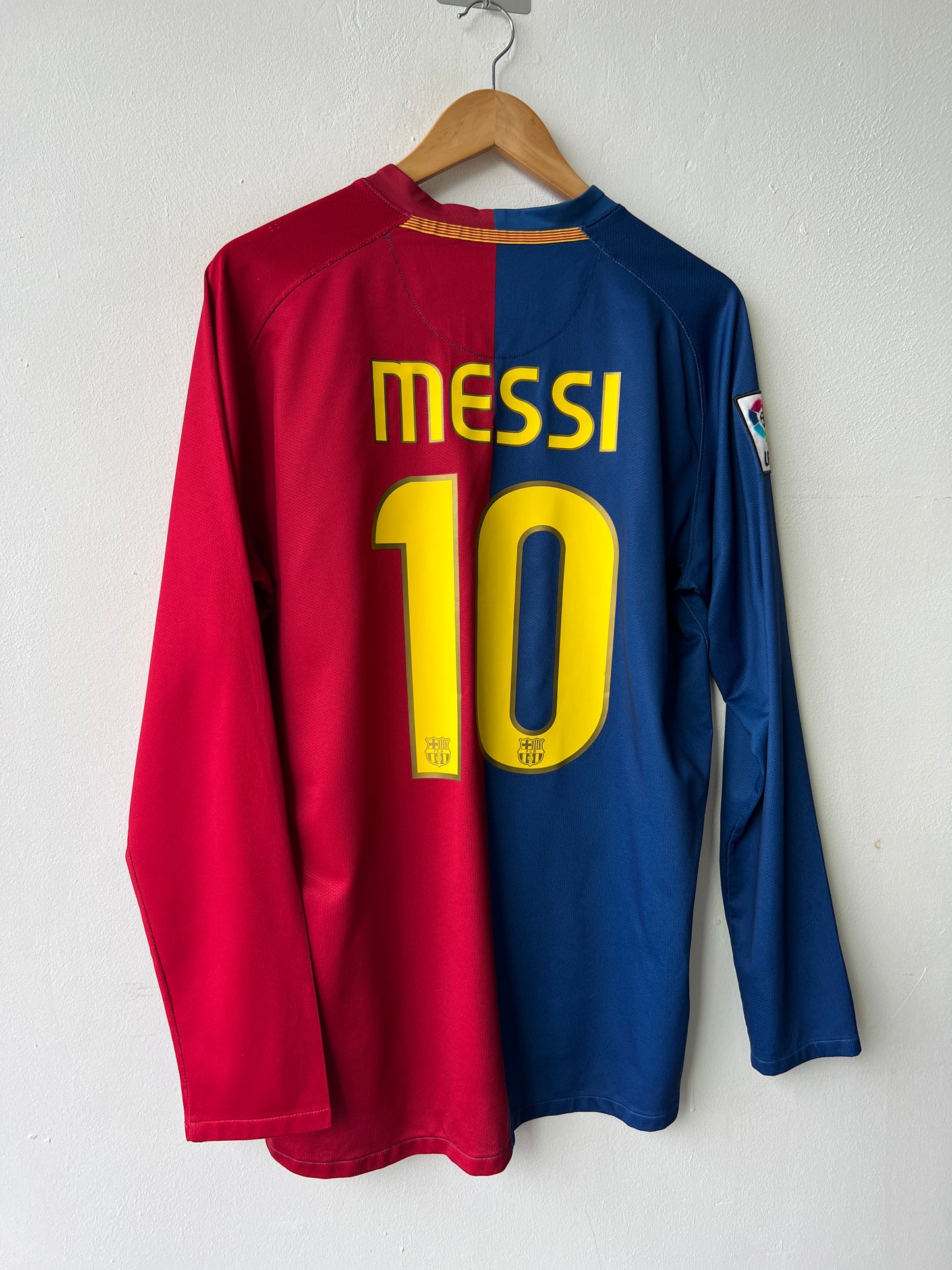 (L) Barcelona 2008-09 Home Long Sleeve Shirt Messi #10