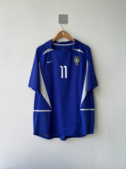 (XL) Brazil 2002-04 Away Shirt Ronaldinho #11