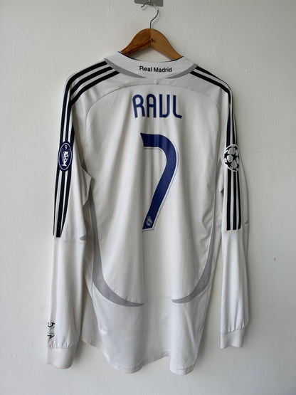 (L) Real Madrid 2006-07 Home Long Sleeve Shirt Raul #7
