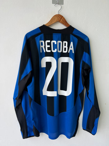 (M) Inter Milan 2003-04 Home Long Sleeve Shirt Recoba #20