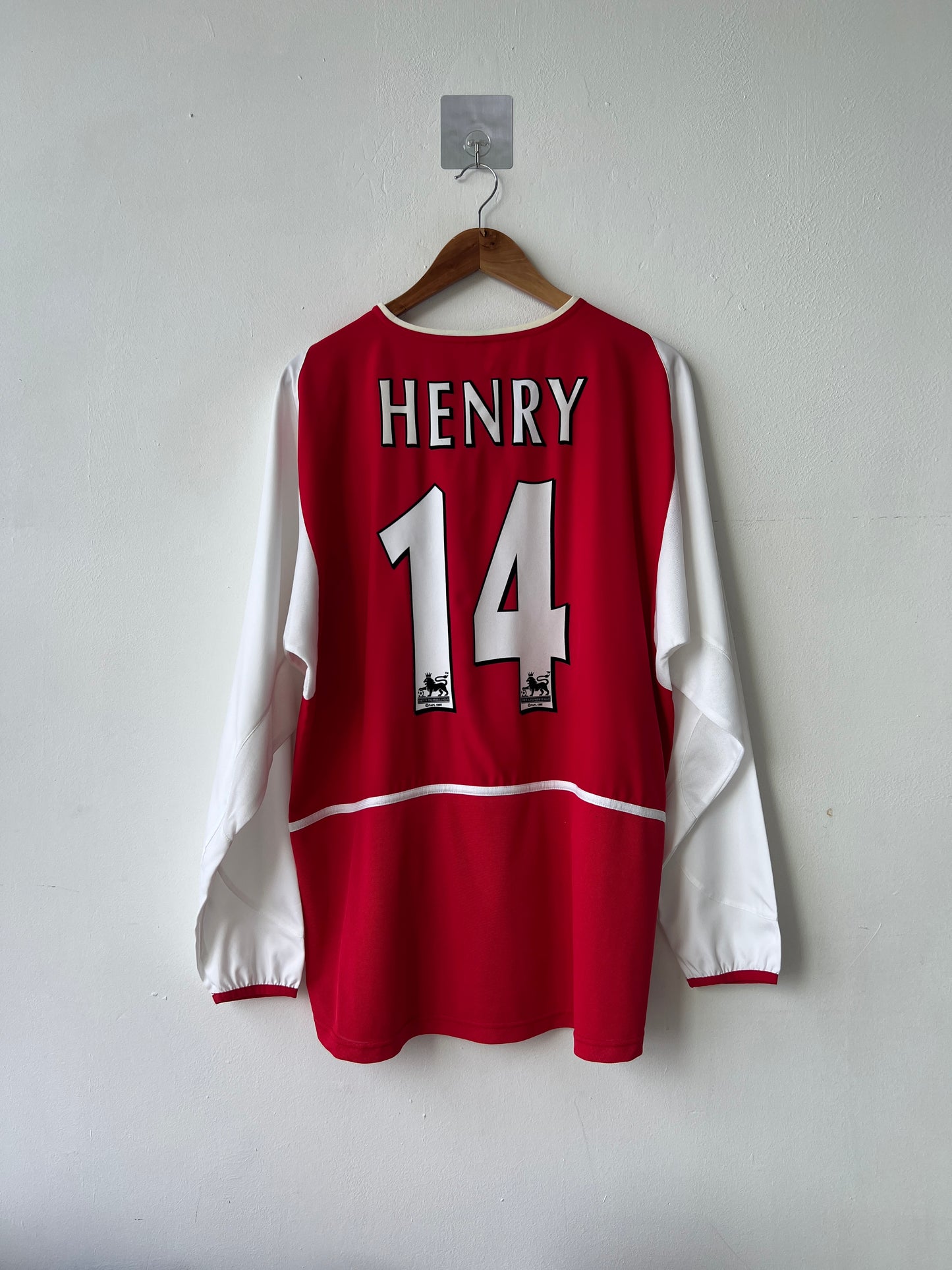 (L) Arsenal 2002-04 Home Long Sleeve Shirt Henry #14