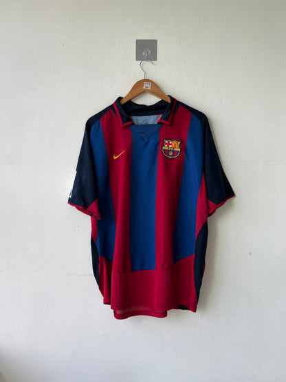 (L) Barcelona 2003-04 Home Shirt Ronaldinho #10