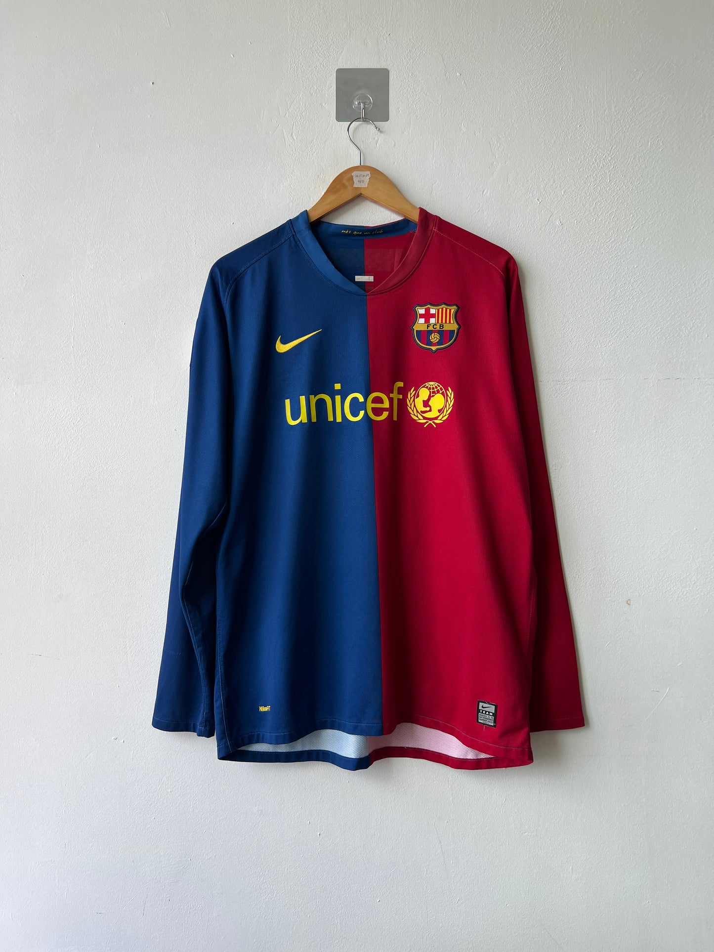 (L) Barcelona 2008-09 Home Long Sleeve Shirt Messi #10