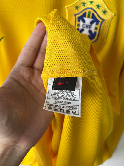 (L) Brazil 2006-08 Home Long Sleeve Shirt Ronaldo #9