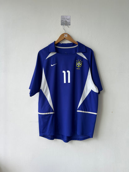 (L) Brazil 2002-04 Away Shirt Ronaldinho #11