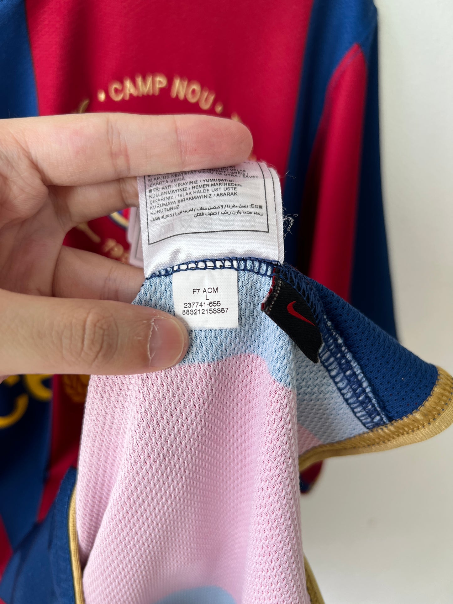 (L) Barcelona 2007-08 Home Shirt Ronaldinho #10