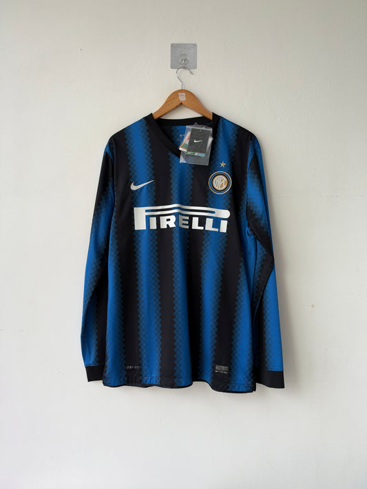 (L) Inter Milan 2010-11 Home Long Sleeve Shirt Sneijder #10 (NEW)
