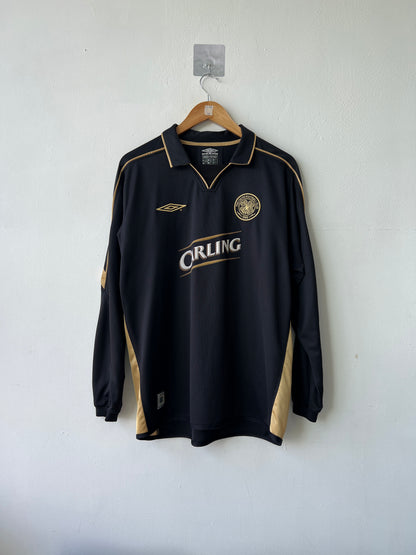 (M) Celtic 2003-04 Away Long Sleeve Shirt Larsson #7