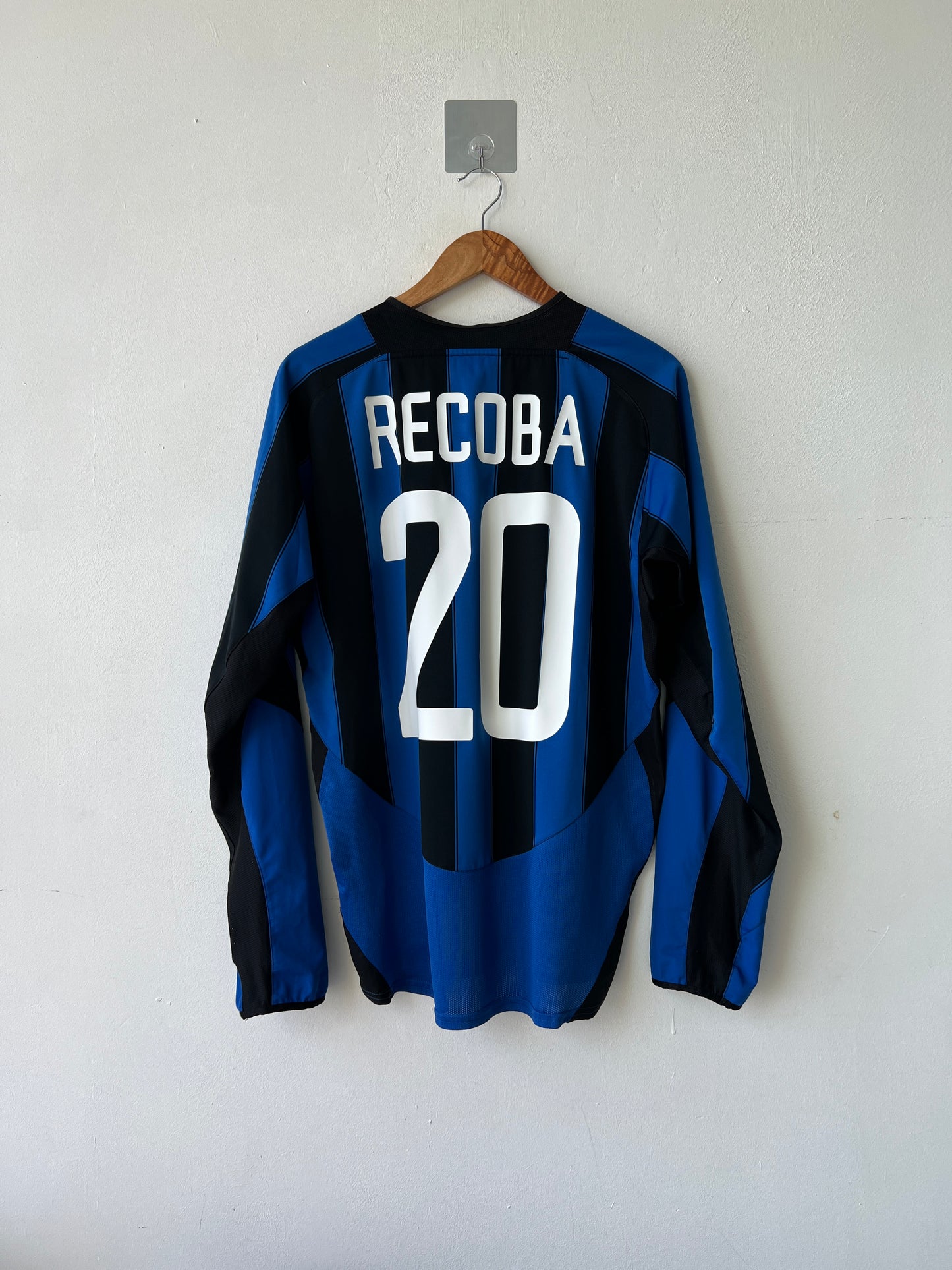 (M) Inter Milan 2003-04 Home Long Sleeve Shirt Recoba #20