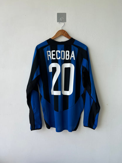 (M) Inter Milan 2003-04 Home Long Sleeve Shirt Recoba #20
