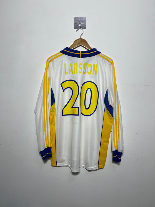 (L) Sweden 2000-02 Away Long Sleeve Player Version Larsson #20