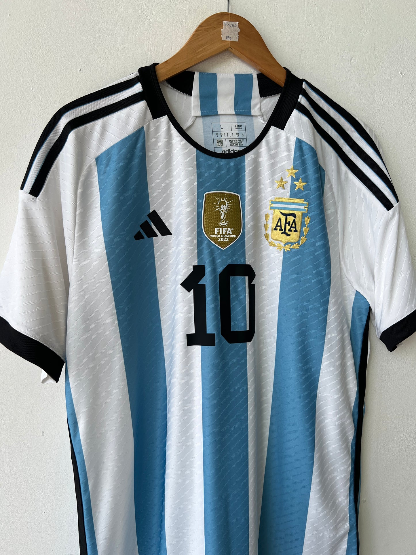 (L) Argentina 2022-24 Home Player Version Shirt Messi #10 (NEW)