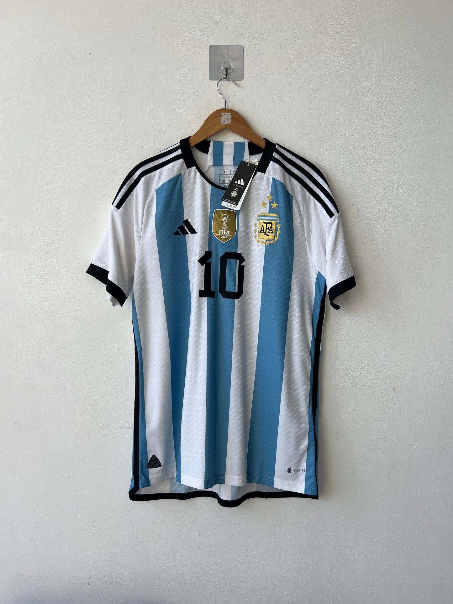 (L) Argentina 2022-24 Home Player Version Shirt Messi #10 (NEW)
