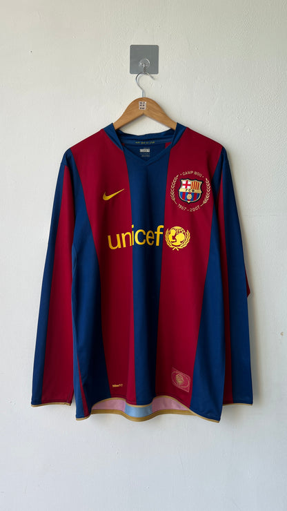 Barcelona 2007-08 Home L/S Shirt Ronaldinho #10 (L)