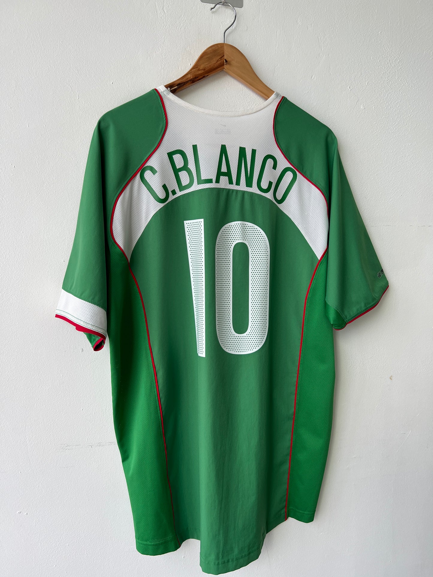 (XL) Mexico 2004-06 Home Shirt C. Blanco #10