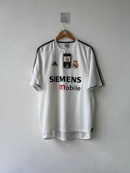 (M fits L) Real Madrid 2003-04 Home Shirt Raul #7 (NEW)