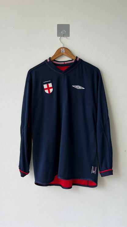 England 2002-04 Away L/S Shirt Beckham #7 (L)