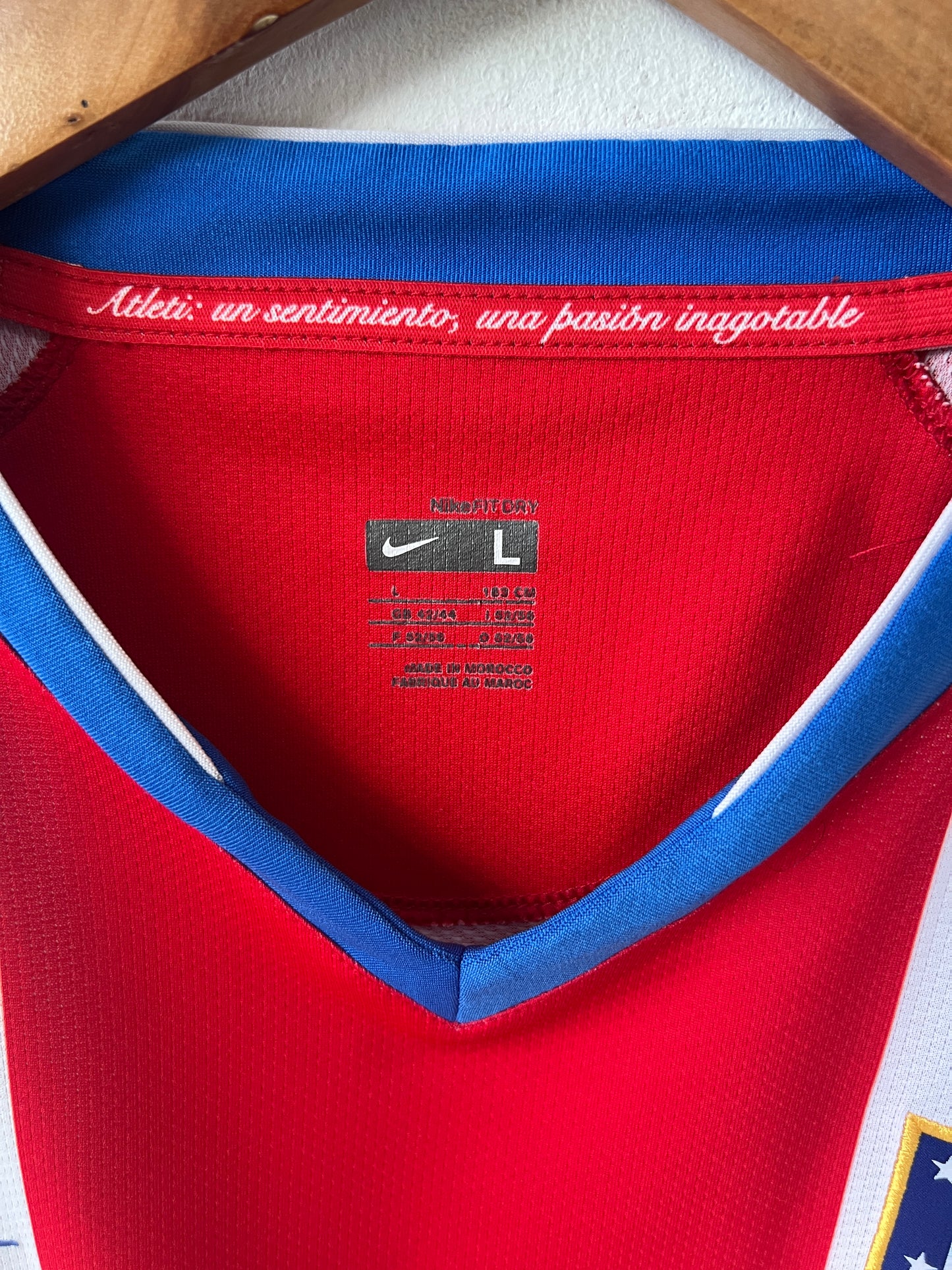 (L) Atletico Madrid 2007-08 Home Shirt Kun Aguero #10