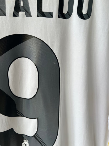 (XL fits L) Real Madrid 2009-10 Home Shirt Ronaldo #9