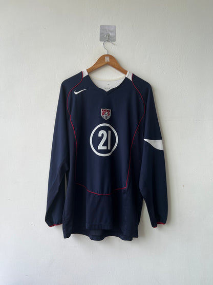 (L) USA 2004-06 Away Long Sleeve Shirt Donovan #21