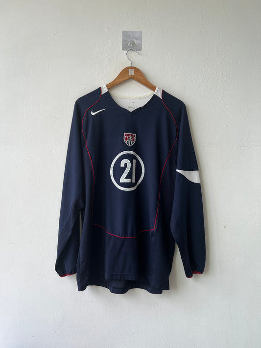 (L) USA 2004-06 Away Long Sleeve Shirt Donovan #21