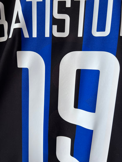 (L fits XL) Inter Milan 2002-03 Home Shirt Batistuta #19