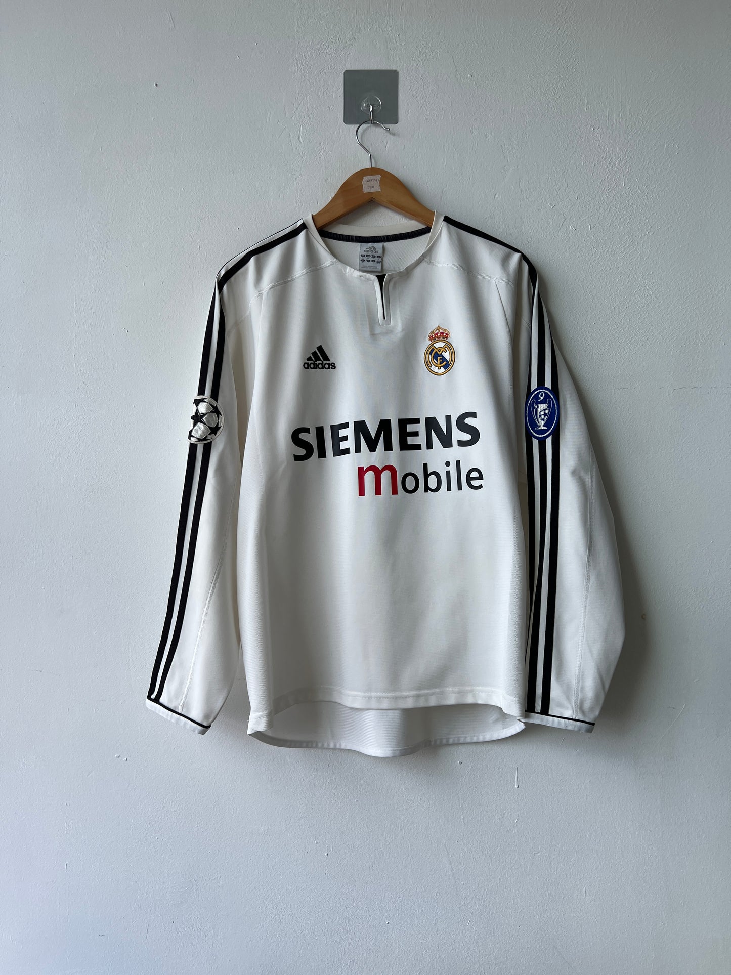 (M) Real Madrid 2003-04 Home Long Sleeve Shirt Zidane #5