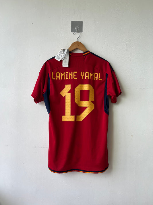 (L) Spain 2022-23 Home Shirt Lamine Yamal #19 (NEW)