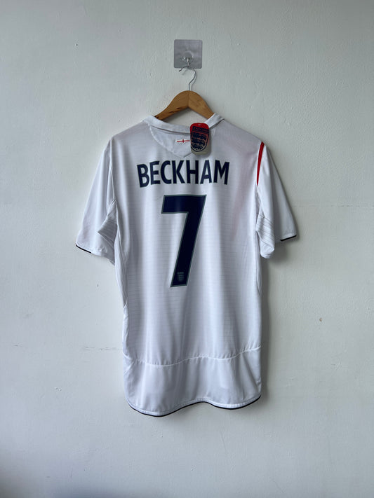 (L) England 2005-07 Home Shirt Beckham #7 (NEW)