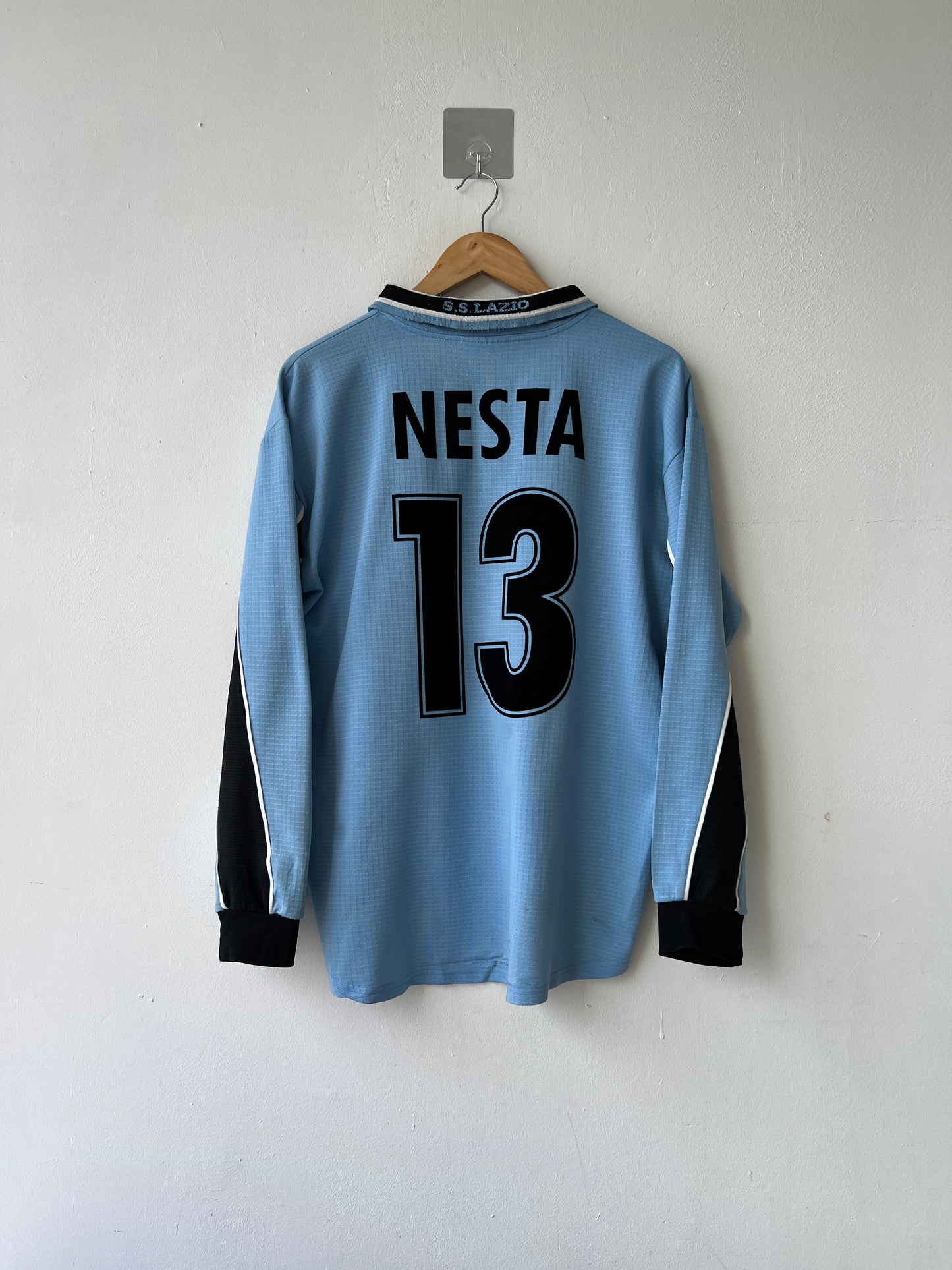 (M) Lazio 1998-00 Home Long Sleeve Shirt Nesta #13
