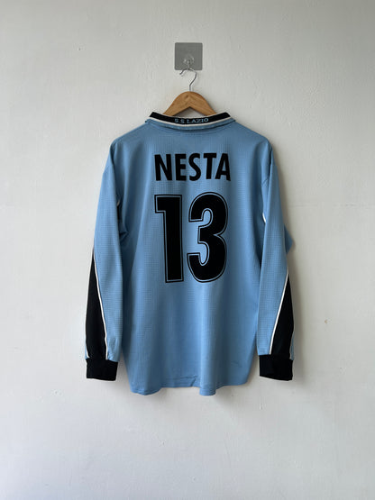 (M) Lazio 1998-00 Home Long Sleeve Shirt Nesta #13