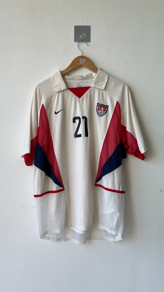 USA 2002 Home Player Issue Shirt Donovan #21 (XL)