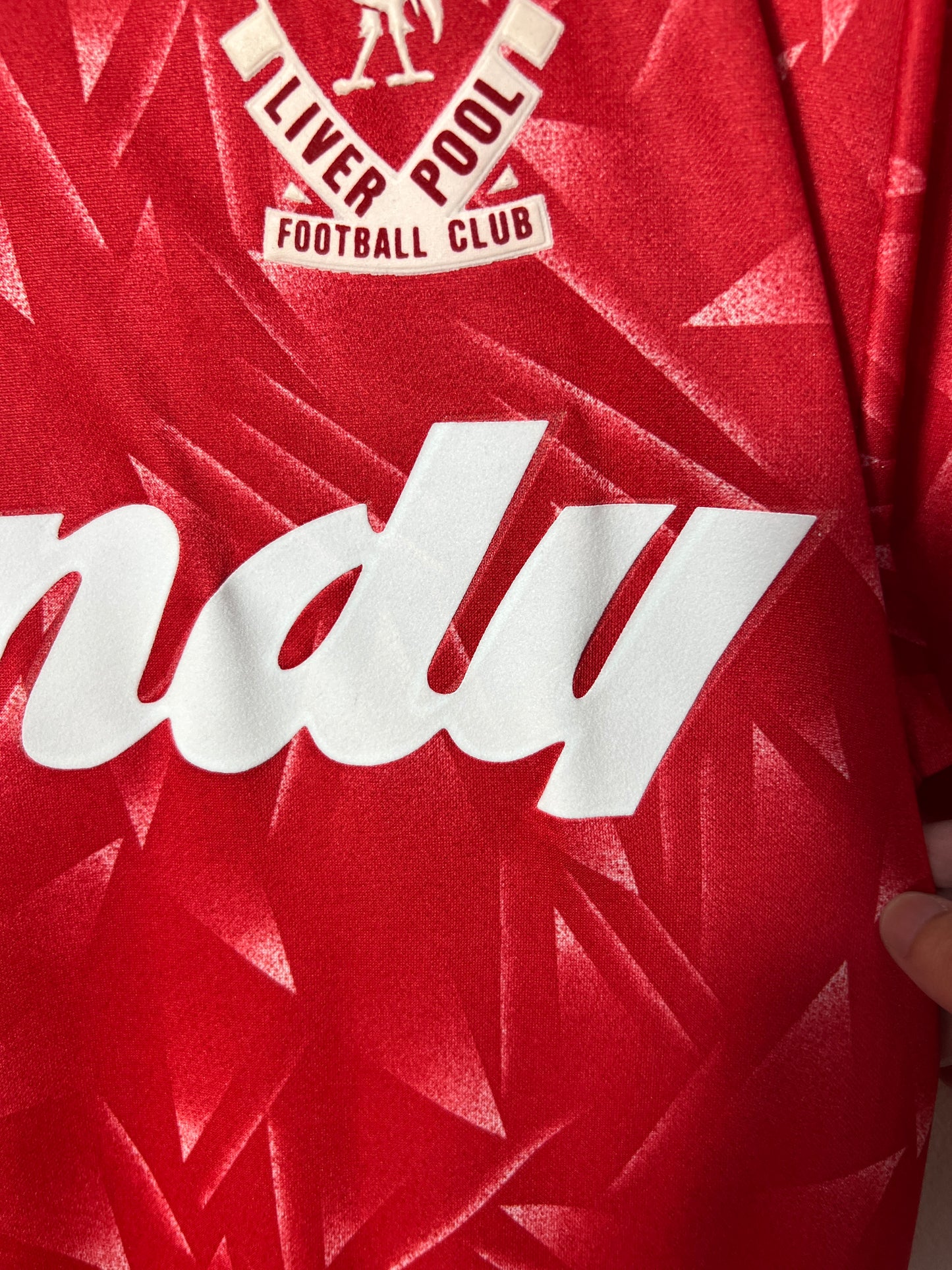(M fits L) Liverpool 1989-91 Home Shirt