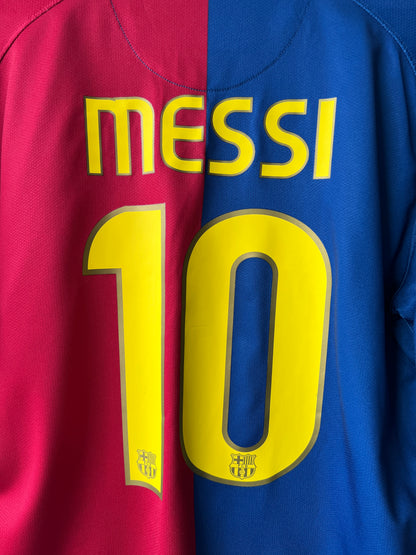 (L) Barcelona 2008-09 Home Long Sleeve Shirt Messi #10